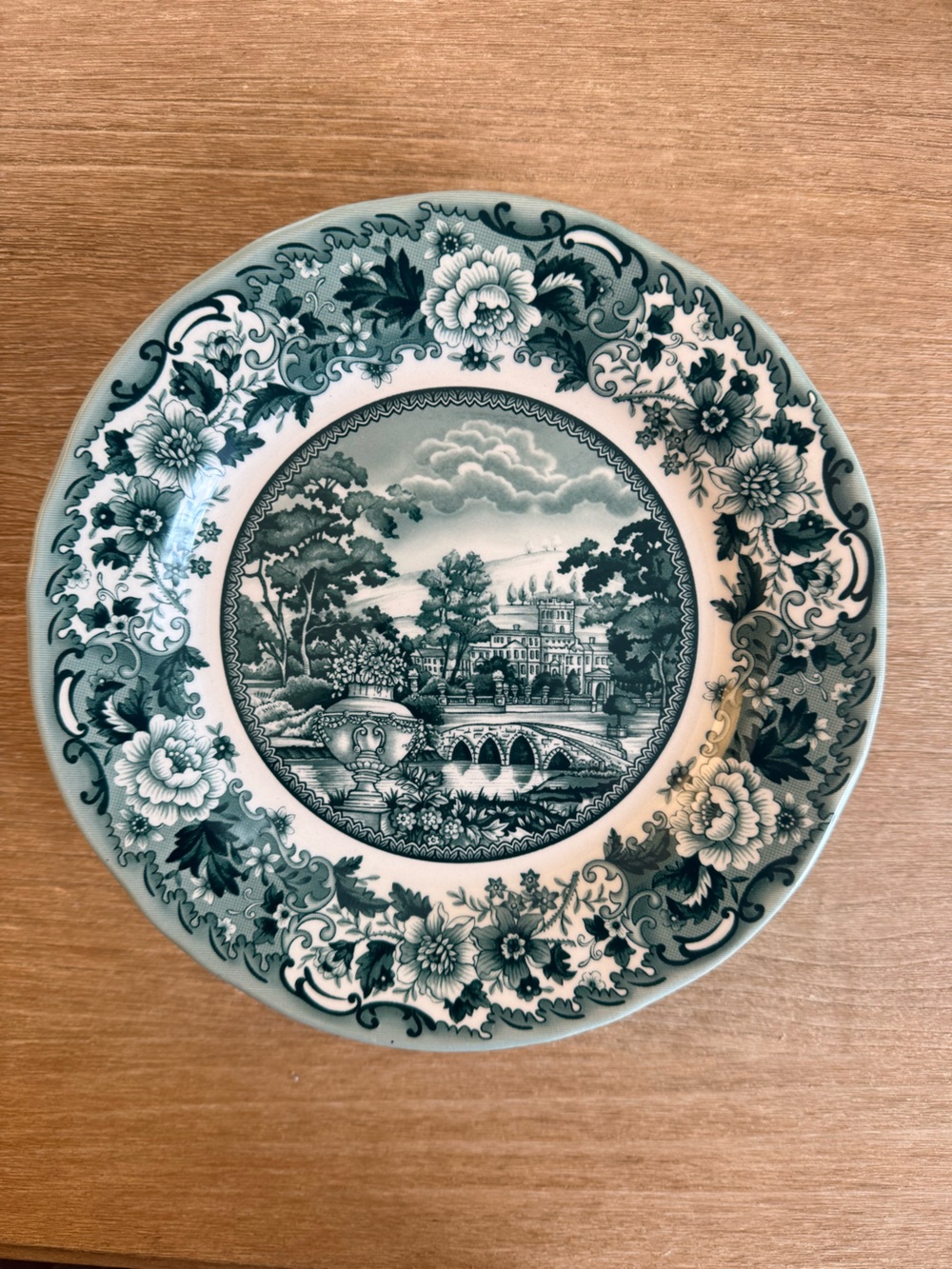 Legend Belmont Green Toile Salad Plates Set of 6 Transferware 8”